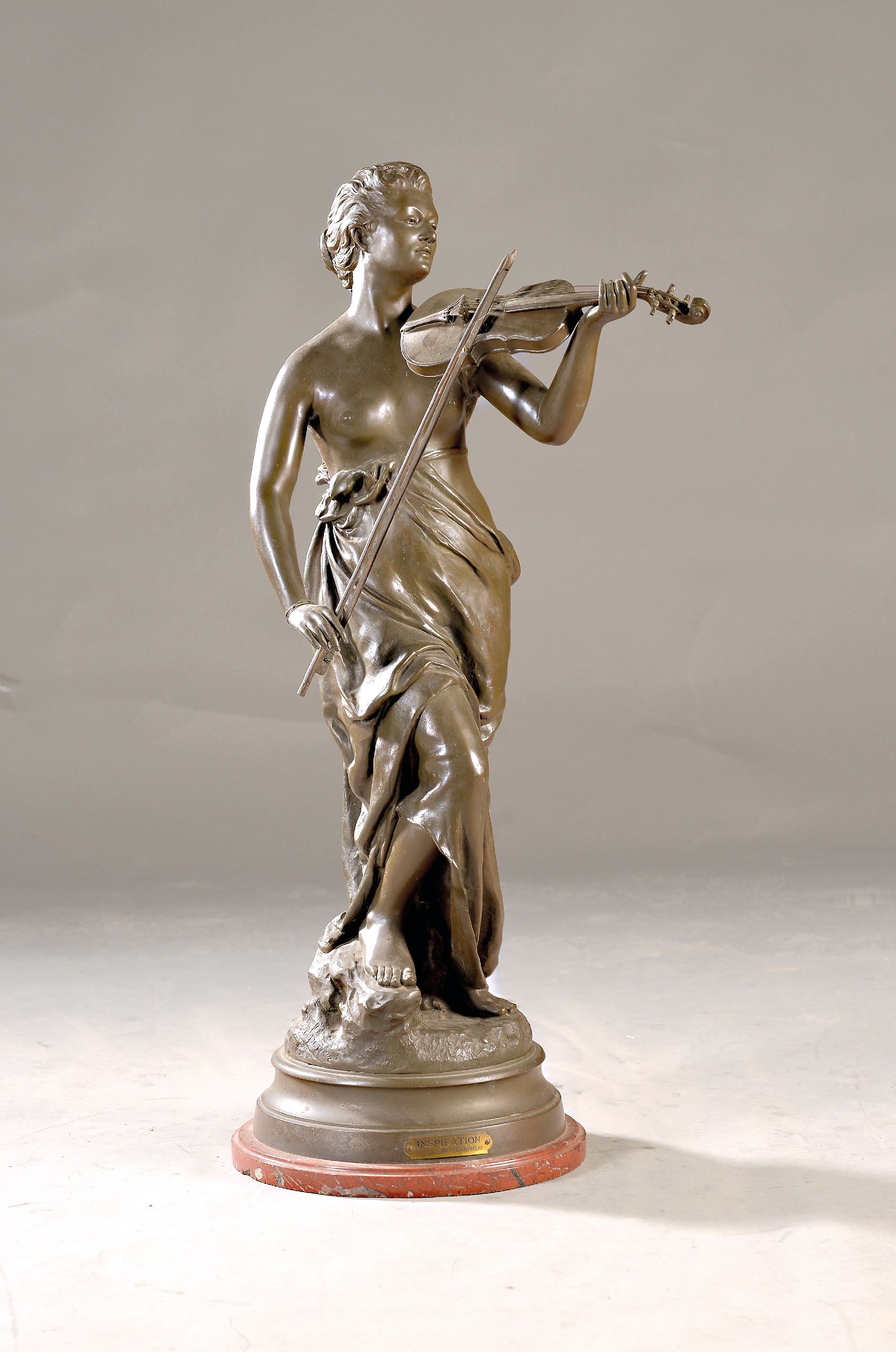 Image 27002200 - Große Metallfigur, Frankreich, Georges, Delperier (1865-1936), Regule, roter ...