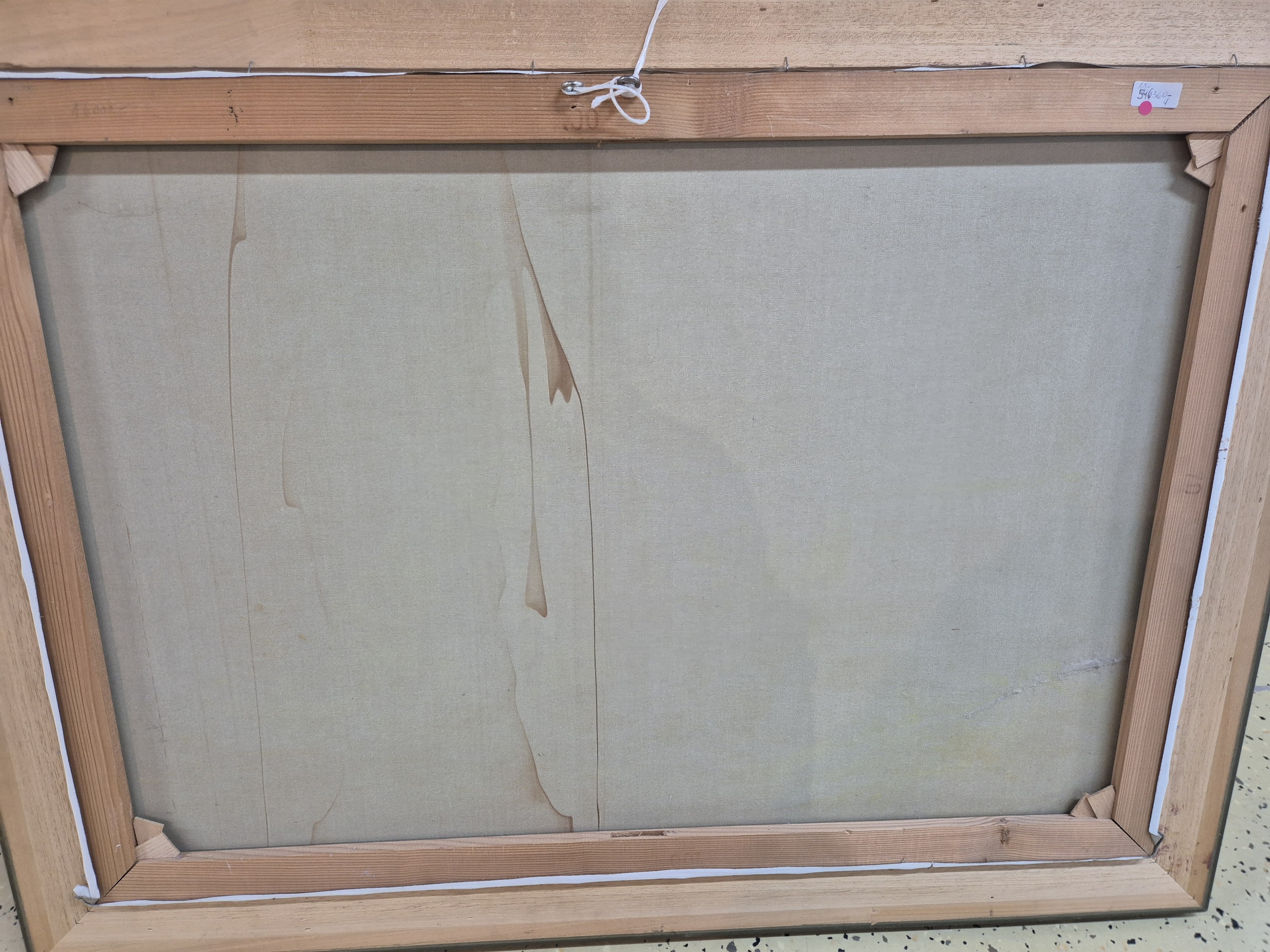 Detail d: Hans Hachel ?, 20. Jh.,, Zweispänner bei der Rast, Öl/Lwd, unleserlich signiert, ca 70 x 100 cm, Rahmen
