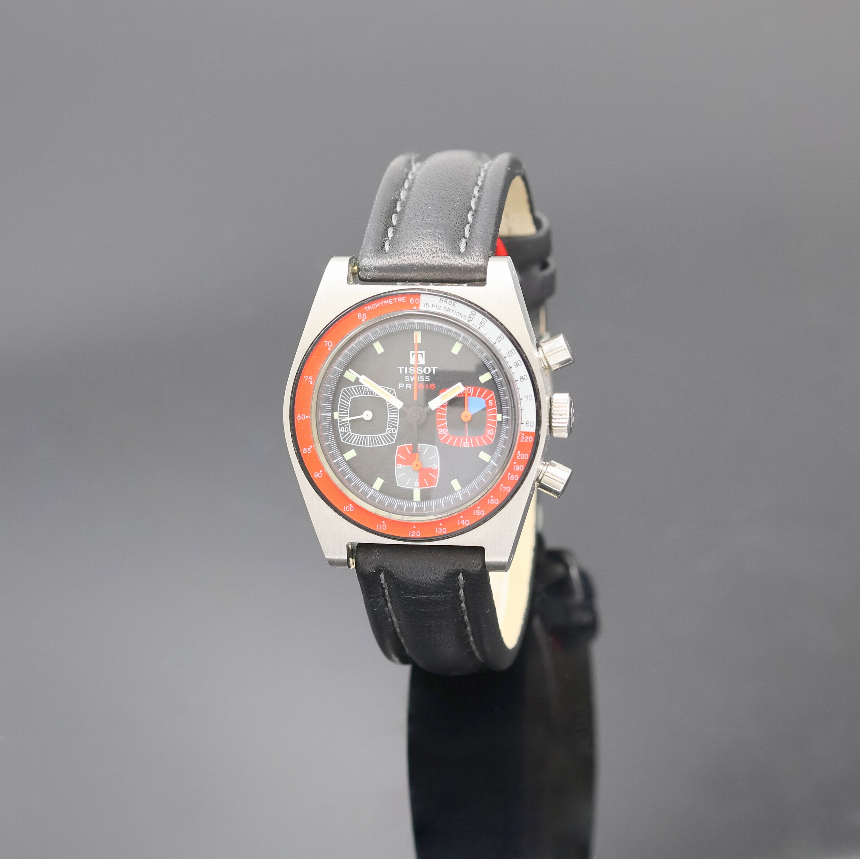 Image 27002215 - TISSOT Armbandchronograph PR 516 Referenz 40528-1X, Schweiz um 1970, Handaufzug, ...