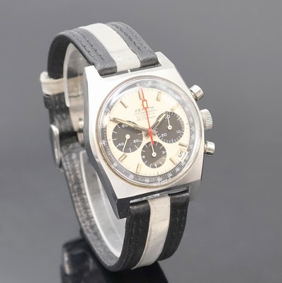 27002218b - ZENITH El Primero Armbandchronograph in Stahl, Schweiz um 1970, Automatik, Boden ...