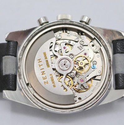27002218e - ZENITH El Primero Armbandchronograph in Stahl, Schweiz um 1970, Automatik, Boden ...