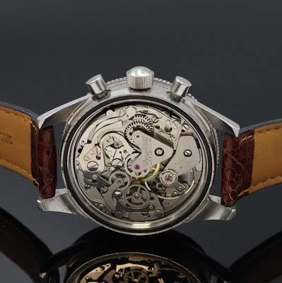 27002223d - LE JOUR Armbandchronograph in Stahl, Schweiz um 1970, Handaufzug, Boden verschr., ...