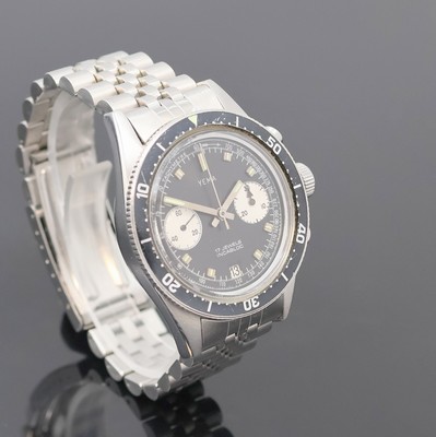 27002293b - YEMA Armbandchronograph in Stahl, Schweiz um 1970, Handaufzug, Boden verschr., neutr. ...