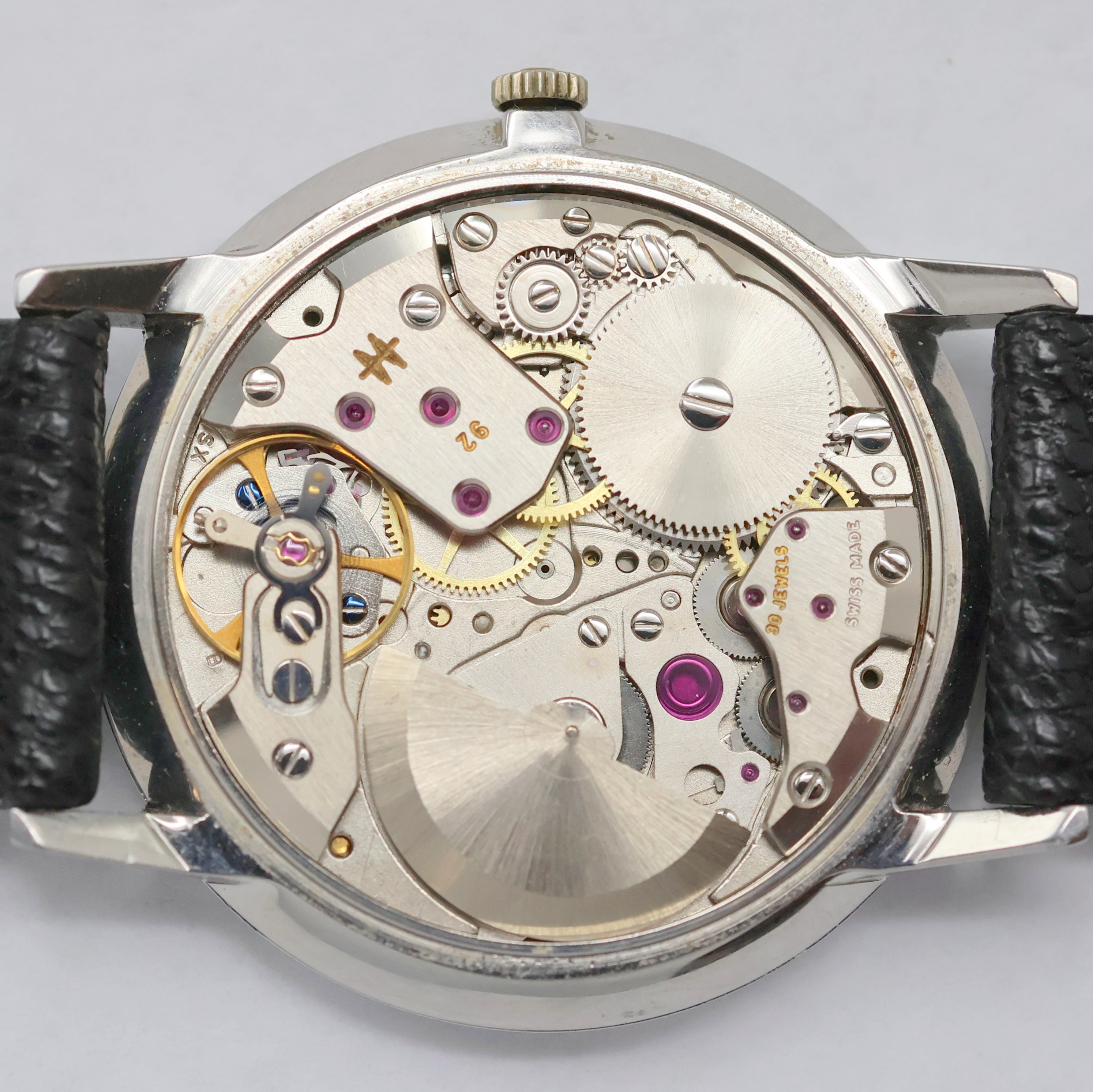 Detail f: HAMILTON Intra-Matic Armbanduhr Referenz 92006, Schweiz um 1965, Automatik, Edelstahlgeh., Boden aufgedr., weißes Zifferbl., röm. Zahlen, Datum b. ...