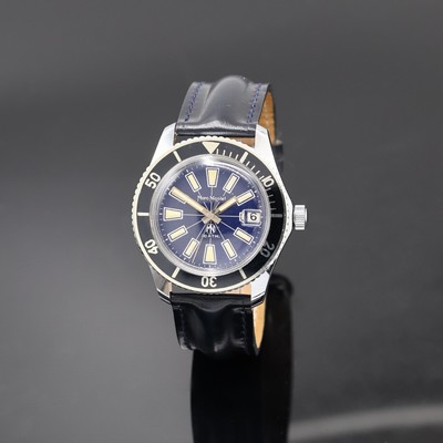 Image MARC NICOLET verchromte Armbanduhr, Schweiz um 1970, Automatik, Stahlboden verschr., ...