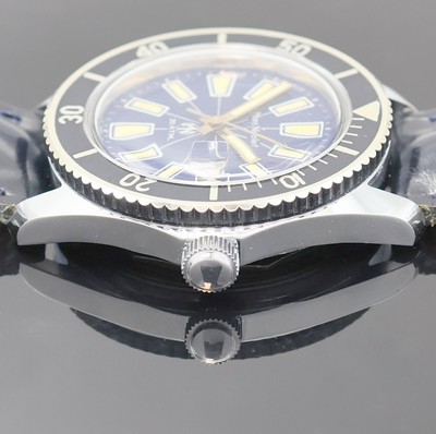 27002322c - MARC NICOLET verchromte Armbanduhr, Schweiz um 1970, Automatik, Stahlboden verschr., ...