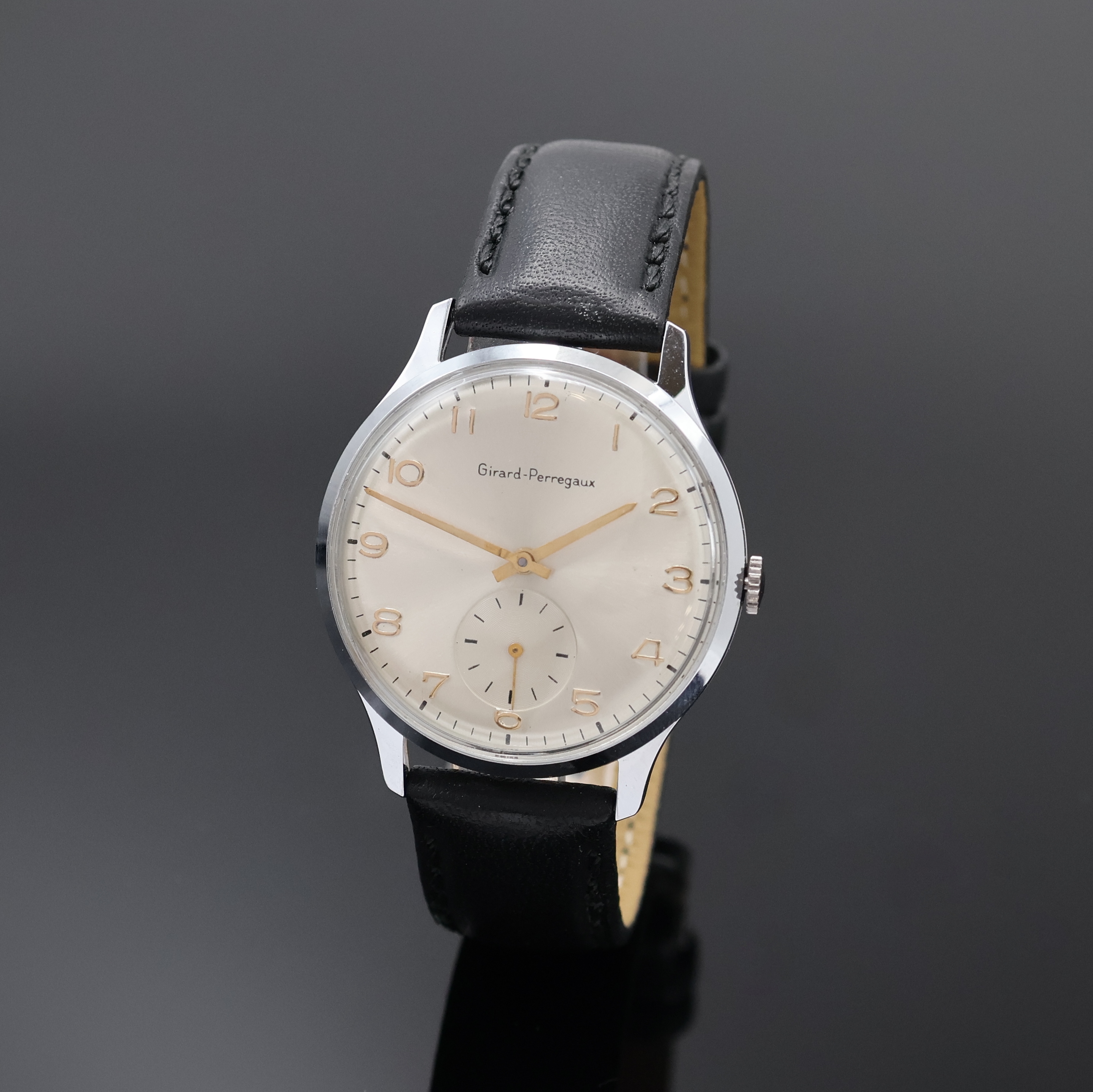 Image 27002435 - GIRARD PERREGAUX Armbanduhr im neutralen Gehäuse, Schweiz um 1950, Handaufzug, neutr. ...