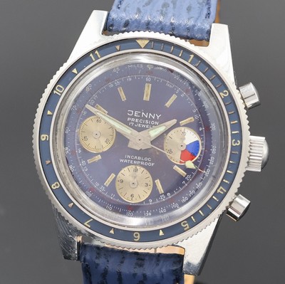 27002405a - JENNY/OLLECH & WAJS Precision Armbandchronograph, Schweiz um 1970, Handaufzug, ...