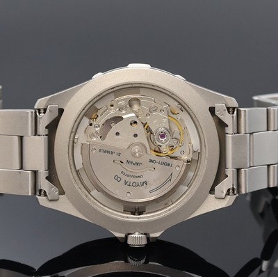 27002407f - DUGENA Poseidon Armbanduhr in Stahl, Schweiz 1980er Jahre, Automatik, Boden u. Krone ...