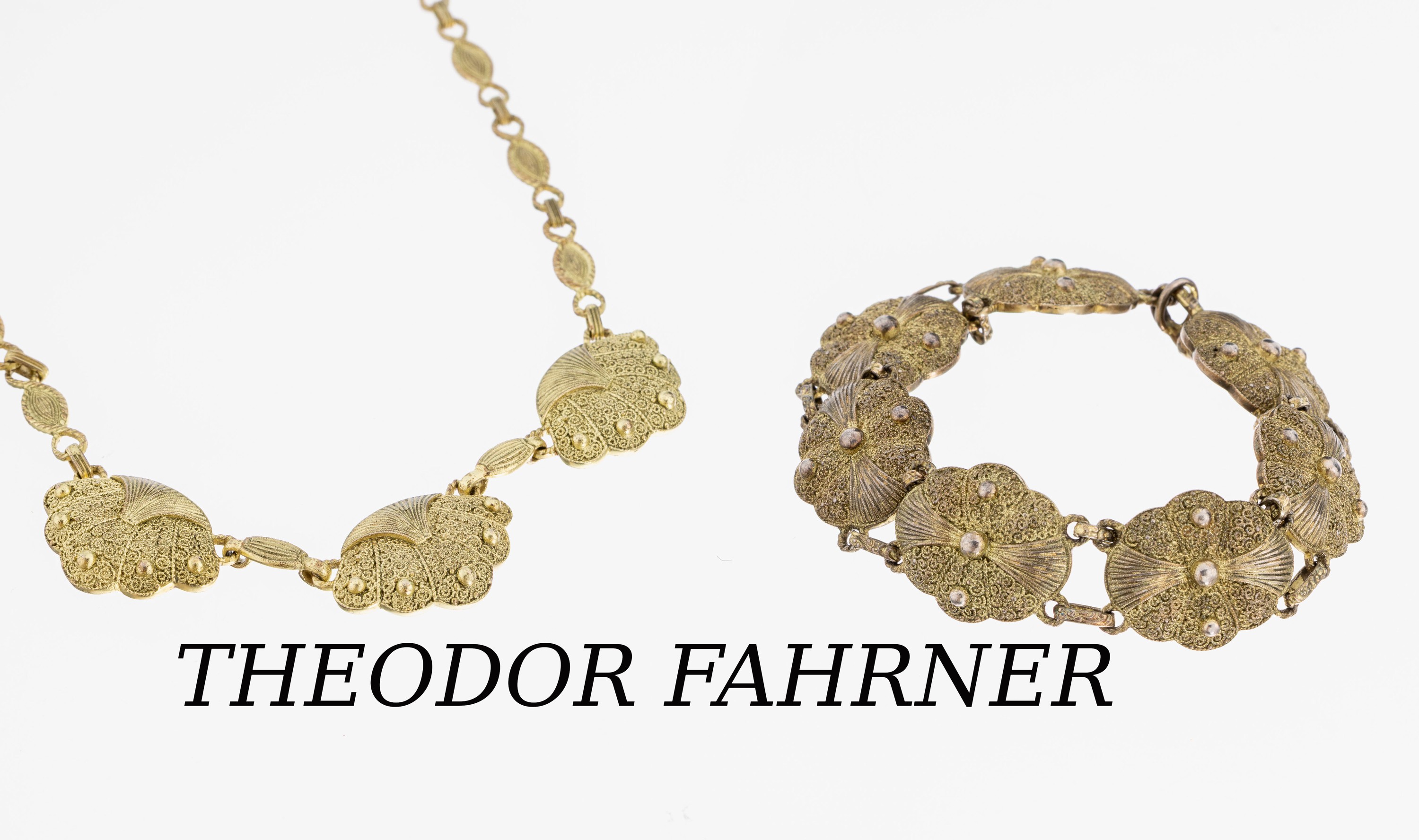 Image 27002618 - THEODOR FAHRNER Schmuckset, 1930er Jahre, 925er Silber verg., best. aus: 1 Collier, L. ...