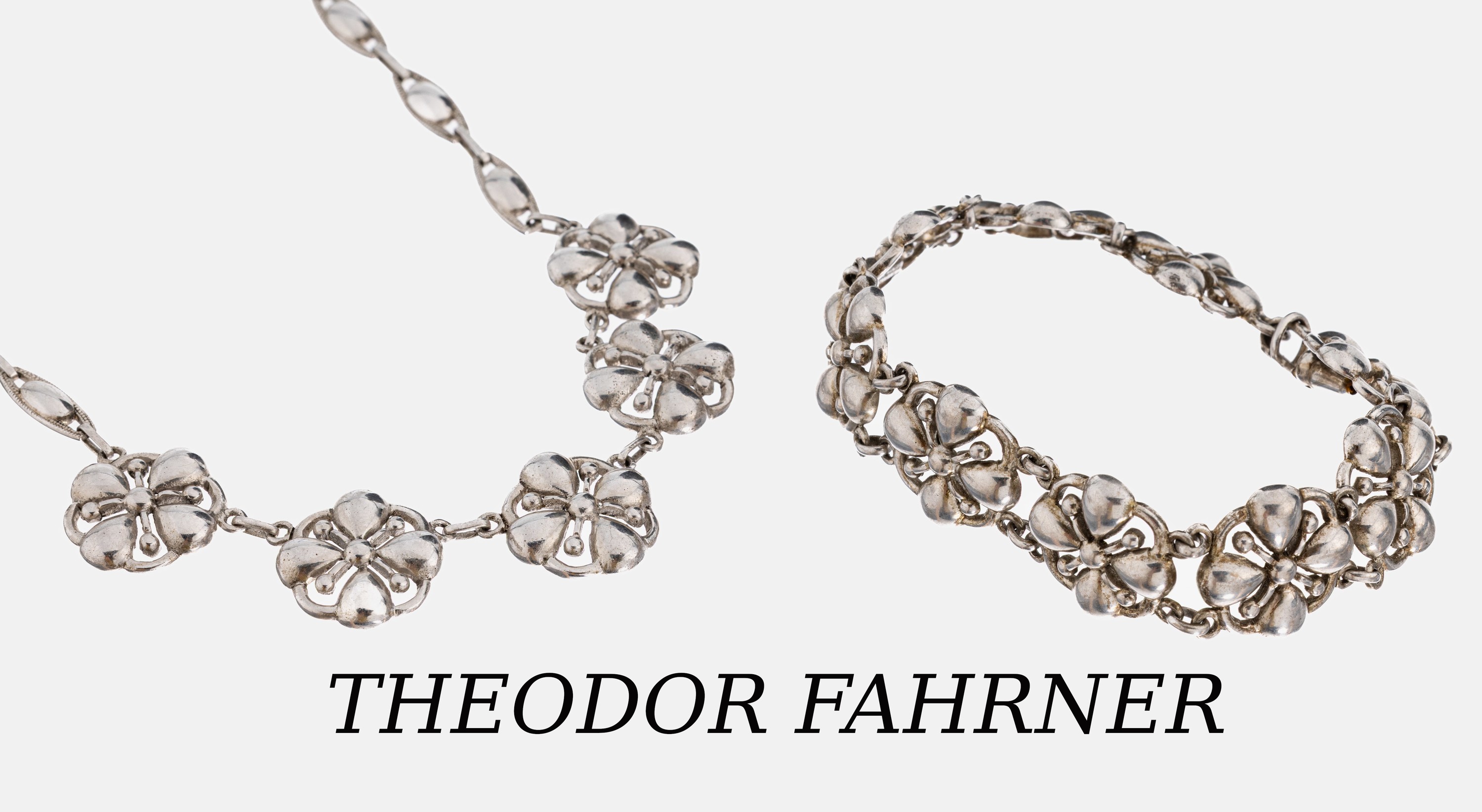 Image 27002620 - THEODOR FAHRNER Schmuckset, 1930er Jahre, 925er Silber, best. aus: 1 Collier, L. ca. ...