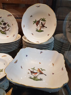 27002684c - Speiseservice, Rothschild, Herend, Ungarn, Porzellan, handbemalter Dekor, 12 ...