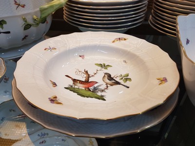 27002684e - Speiseservice, Rothschild, Herend, Ungarn, Porzellan, handbemalter Dekor, 12 ...