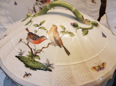 27002684f - Speiseservice, Rothschild, Herend, Ungarn, Porzellan, handbemalter Dekor, 12 ...