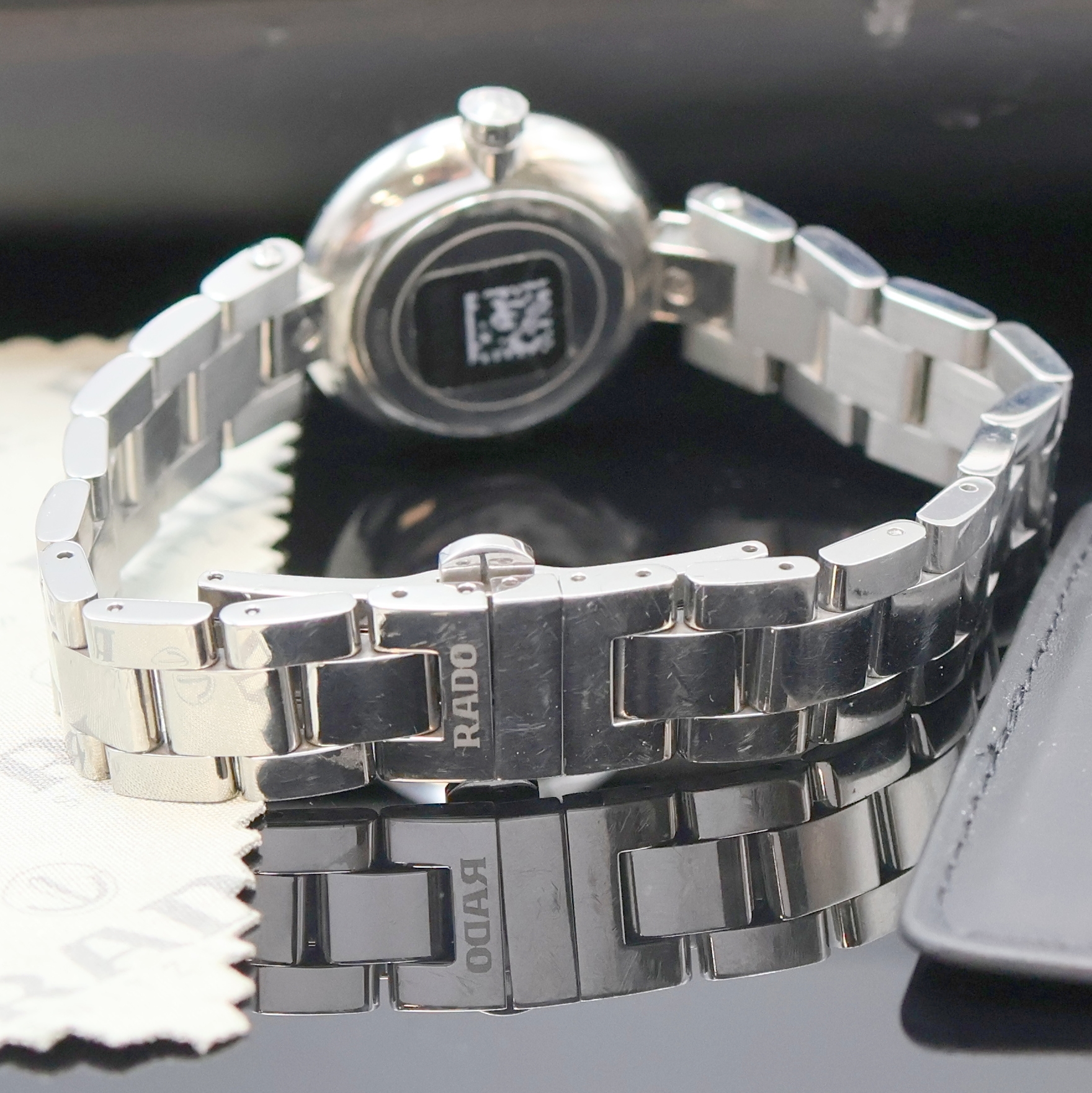 Detail c: RADO Damenarmbanduhr Coupole Classic Diamonds Referenz 01.963.3854.4.093, Schweiz um 2018, quarz, Edelstahlgeh. inkl. orig. Gliederband m. dopp. ...