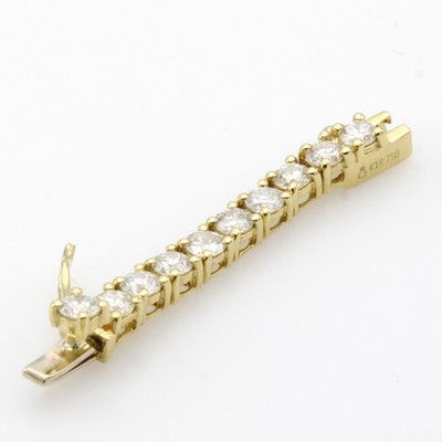 27003187b - Tenniscollier mit Brillanten, GG 750/000, 134 Brill. zus. ca. 12.40 ct Weiß/si-p, ...