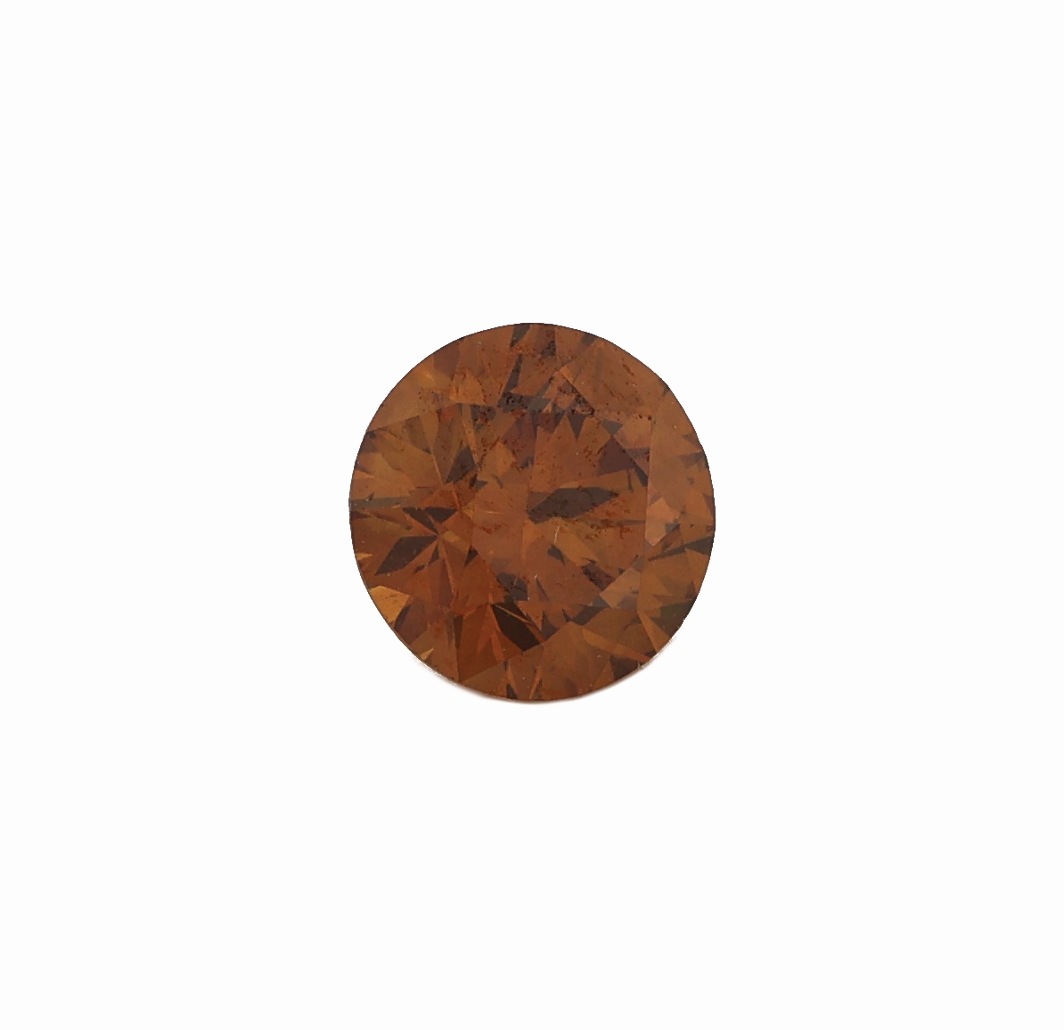Detail a: Loser Brillant 0.53 ct fancy deep brownish orange/si2, Polish excellent, Symmetry good, mit HRD Zertifikat