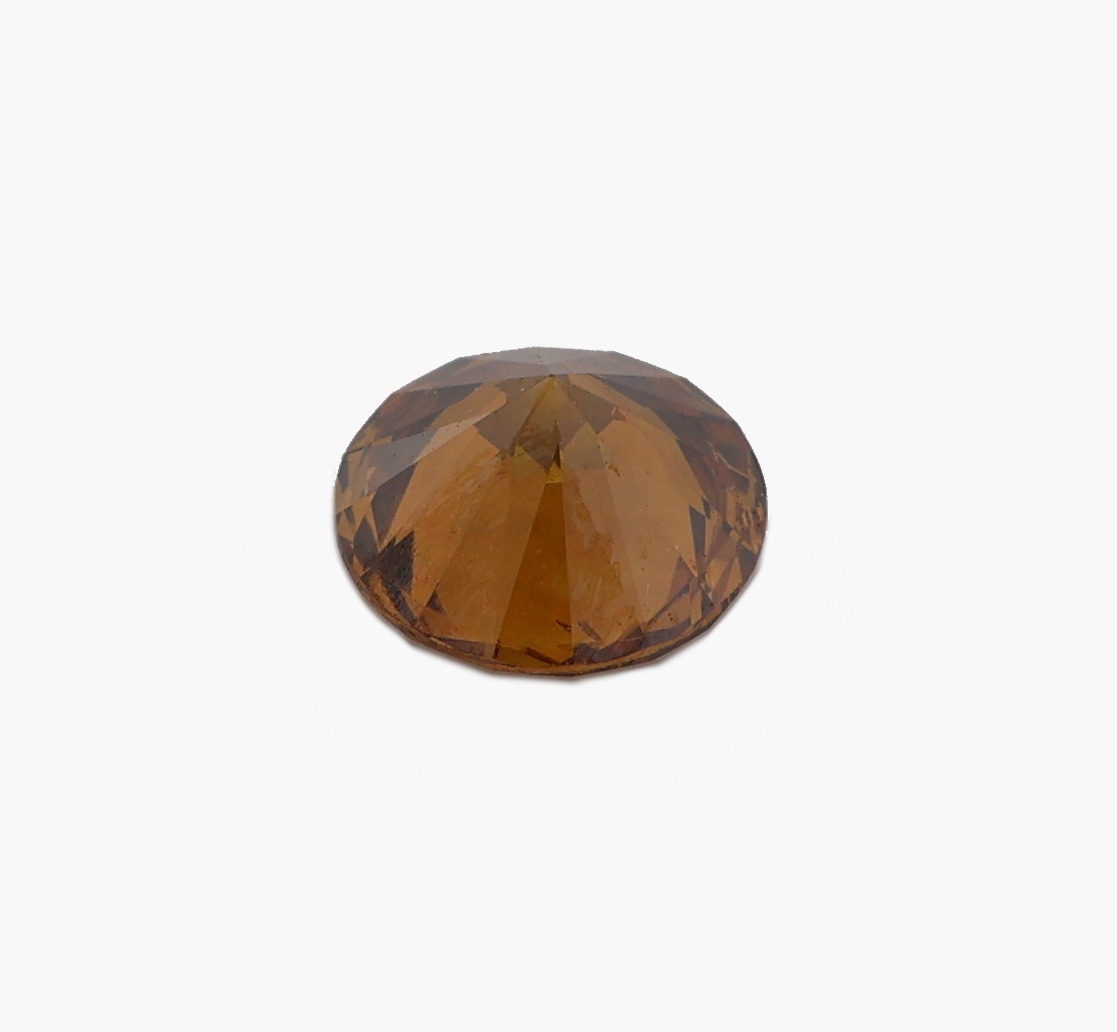 Detail b: Loser Brillant 0.53 ct fancy deep brownish orange/si2, Polish excellent, Symmetry good, mit HRD Zertifikat
