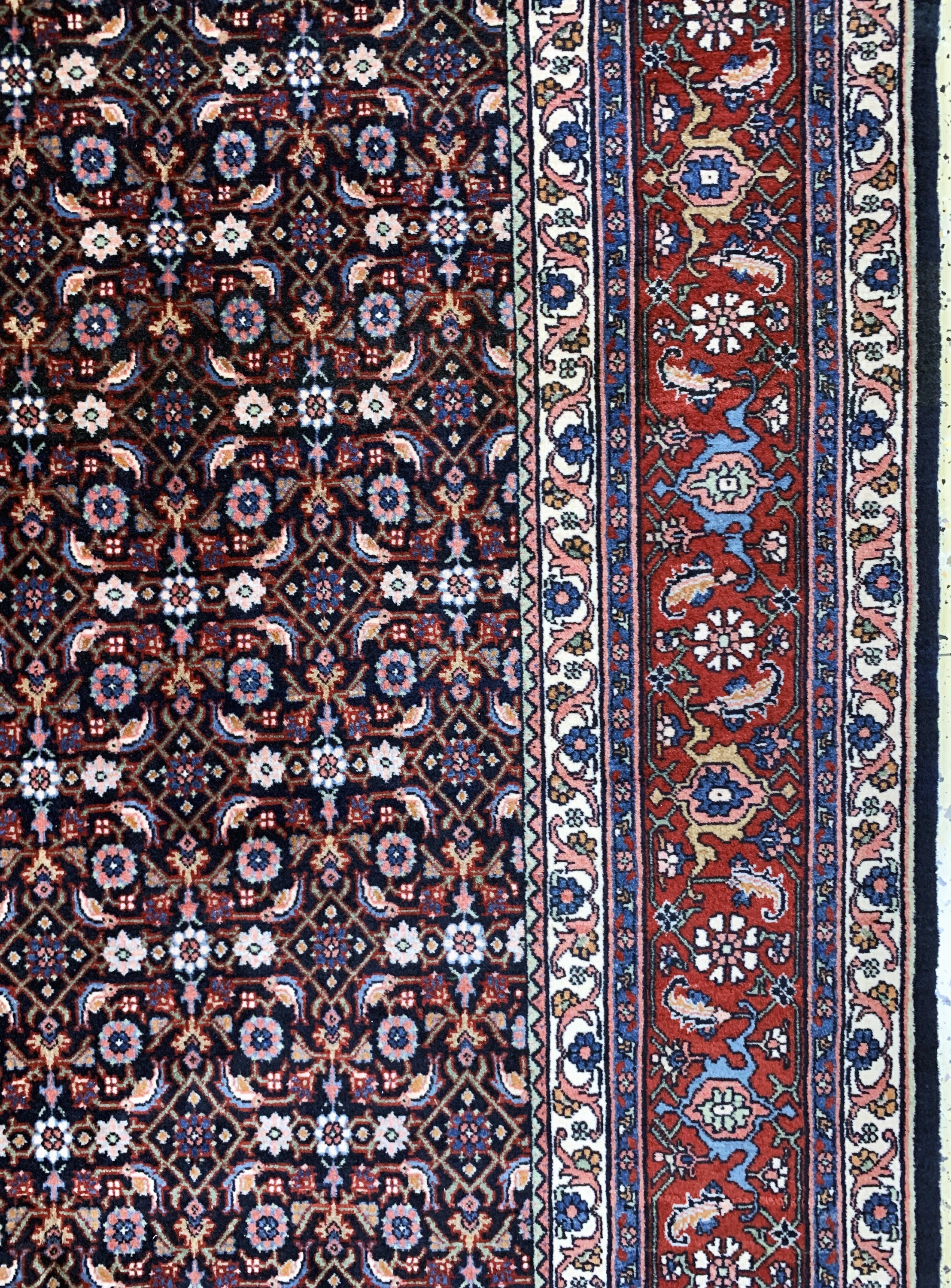 Detail f: Bidjar fein alt, Persien, Mitte 20.Jhd, Korkwolle auf Baumwolle, ca. 330 x 222 cm, EHZ: 2