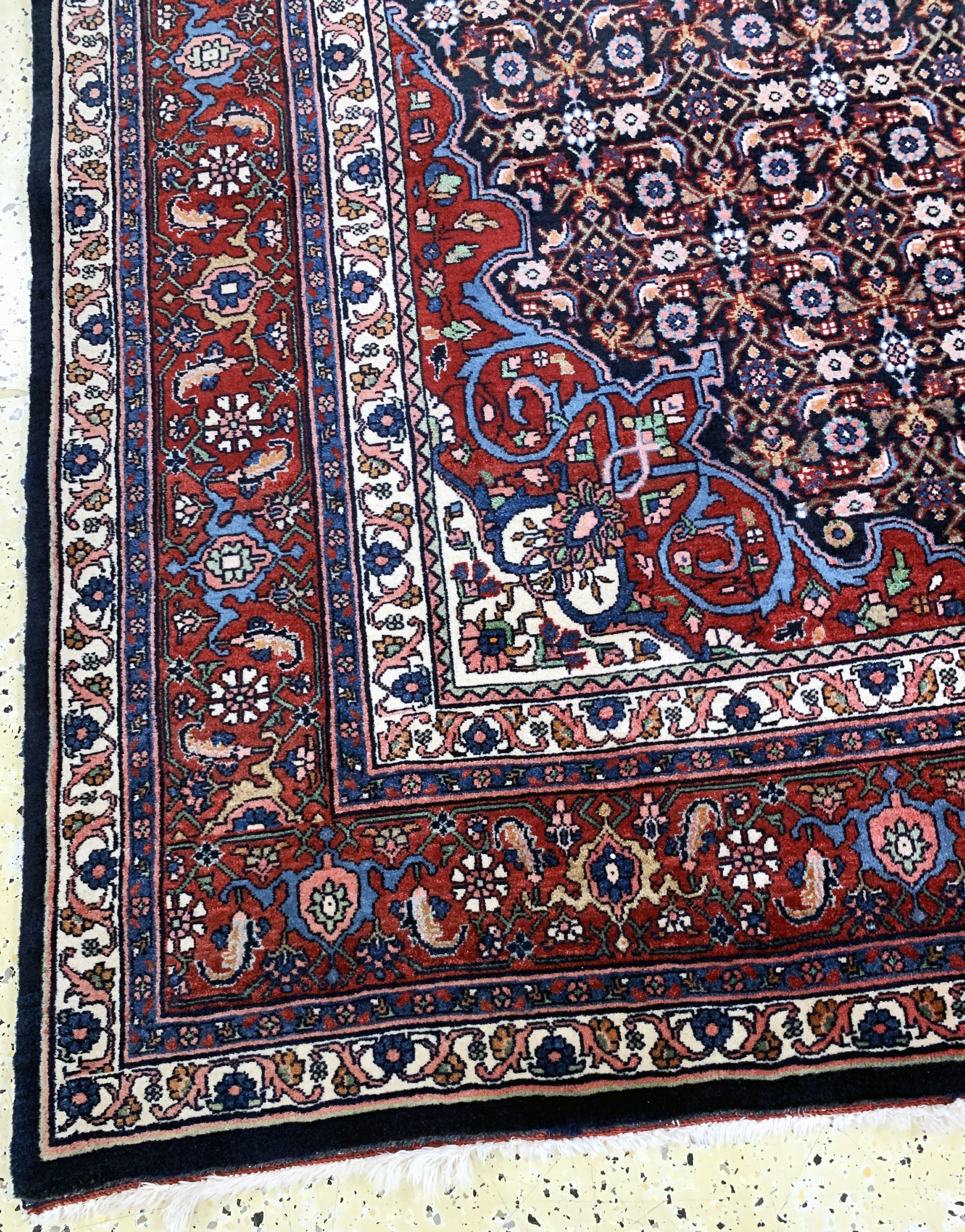 Detail i: Bidjar fein alt, Persien, Mitte 20.Jhd, Korkwolle auf Baumwolle, ca. 330 x 222 cm, EHZ: 2