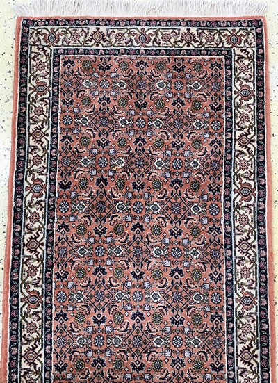 27003414a - Bidjar fein, Persien, Ende 20.Jhd, Korkwolle auf Baumwolle, ca. 240 x 85 cm, EHZ:2 ...