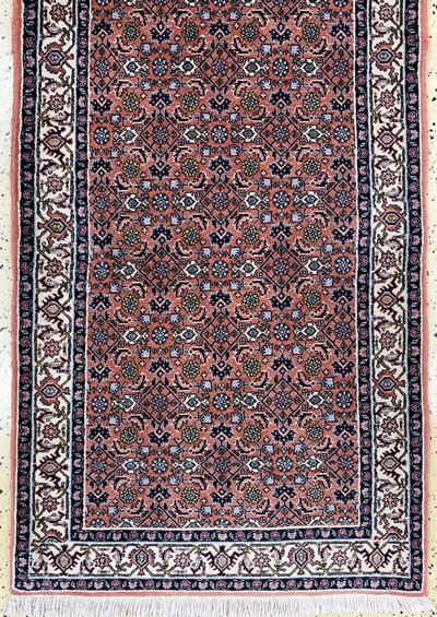 27003414b - Bidjar fein, Persien, Ende 20.Jhd, Korkwolle auf Baumwolle, ca. 240 x 85 cm, EHZ:2 ...