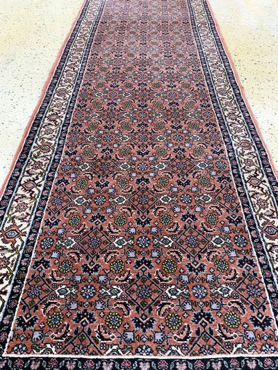 27003414c - Bidjar fein, Persien, Ende 20.Jhd, Korkwolle auf Baumwolle, ca. 240 x 85 cm, EHZ:2 ...