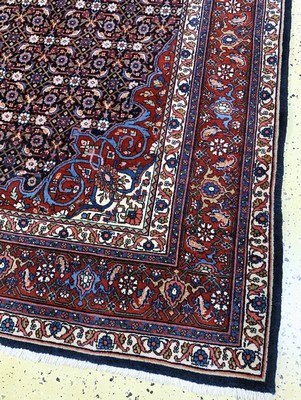 27003421a - Bidjar fein alt, Persien, Mitte 20.Jhd, Korkwolle auf Baumwolle, ca. 330 x 222 cm, EHZ: ...