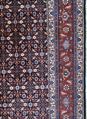 27003421f - Bidjar fein alt, Persien, Mitte 20.Jhd, Korkwolle auf Baumwolle, ca. 330 x 222 cm, EHZ: ...