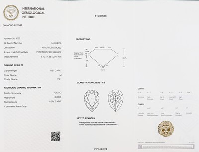 27003460a - Loser Diamant 0.51 ct Faint Grey(M)/vs1, Polish und Symmetry good, Fluorescence slight, ...