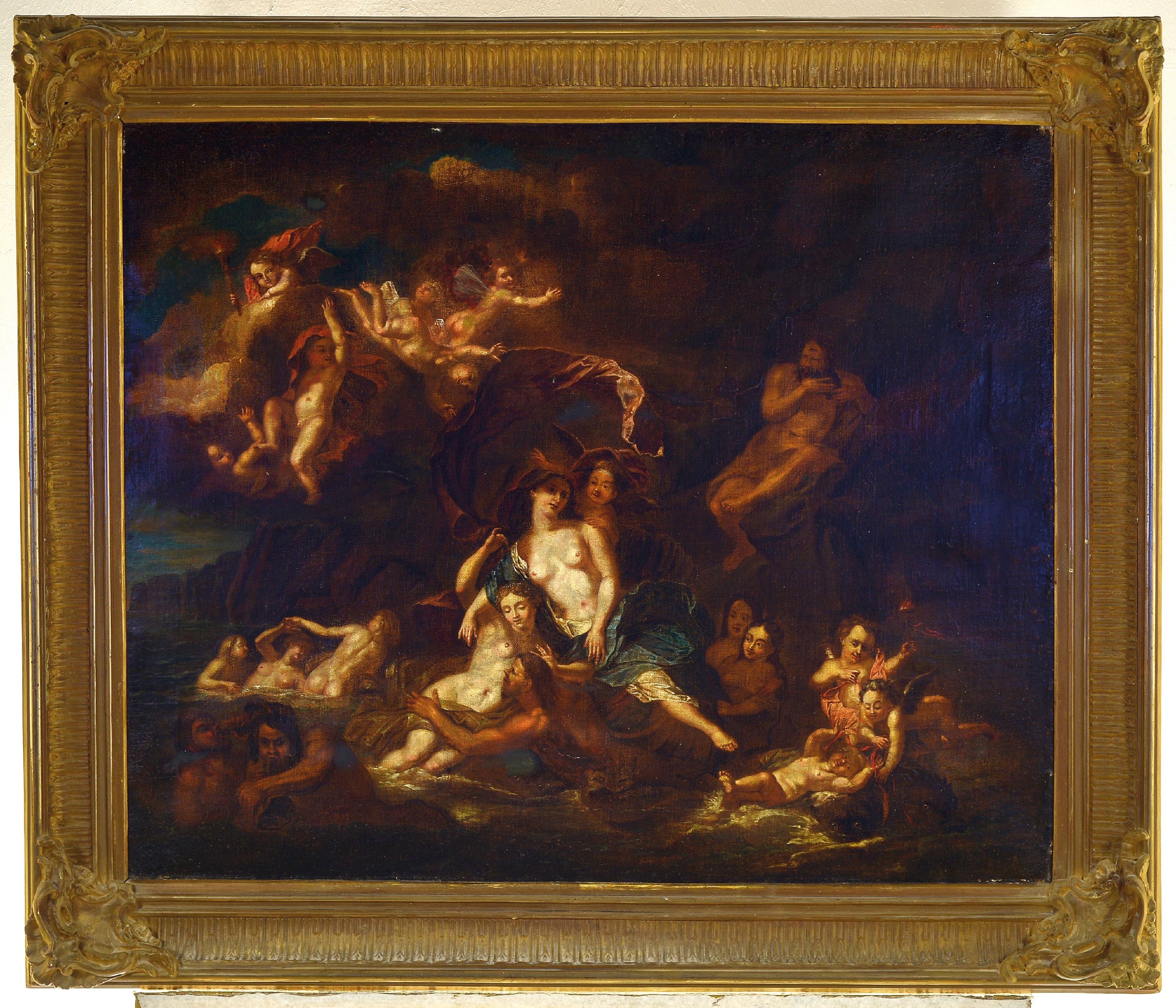 Detail k: Niederländischer Künstler des 17. Jh., wohl Umkreis des Adriaen van Nieulandt (1587 Antwerpen-1658 Amsterdam), Der Triumph der Meeresgöttin ...