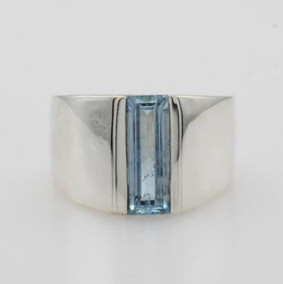 Image Ring mit synth. Spinell, 925er Silber, blauer, synth. Spinell, RW ca. 58