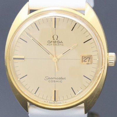27003919a - OMEGA Herrenarmbanduhr Seamaster Cosmic in GG 750/000, Schweiz um 1968, Automatik, ...