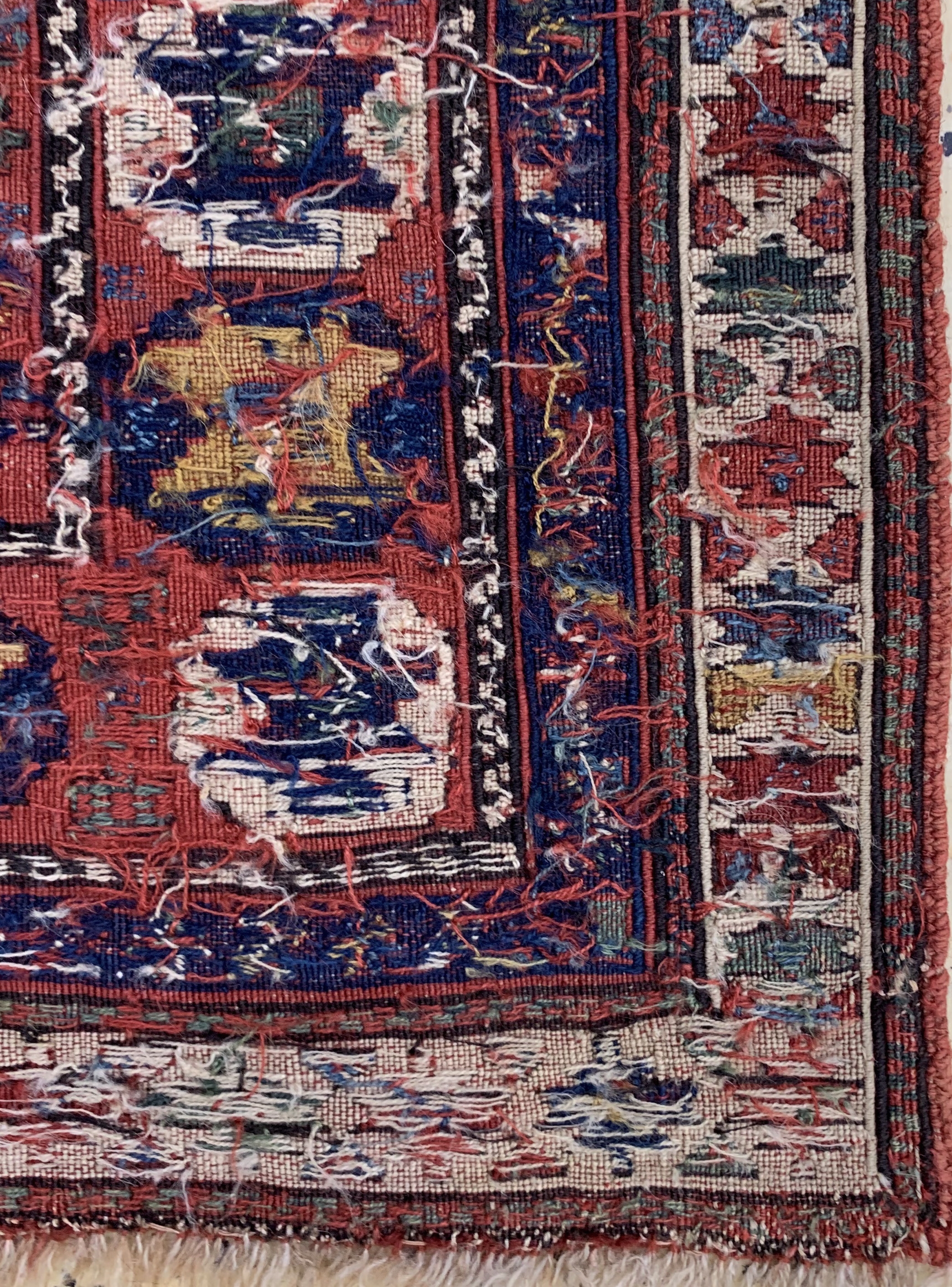 Detail d: Shahsawan Taschenfront, Persien, 19.Jhd, Wolle auf Wolle, ca. 59 x 66 cm, EHZ: 2