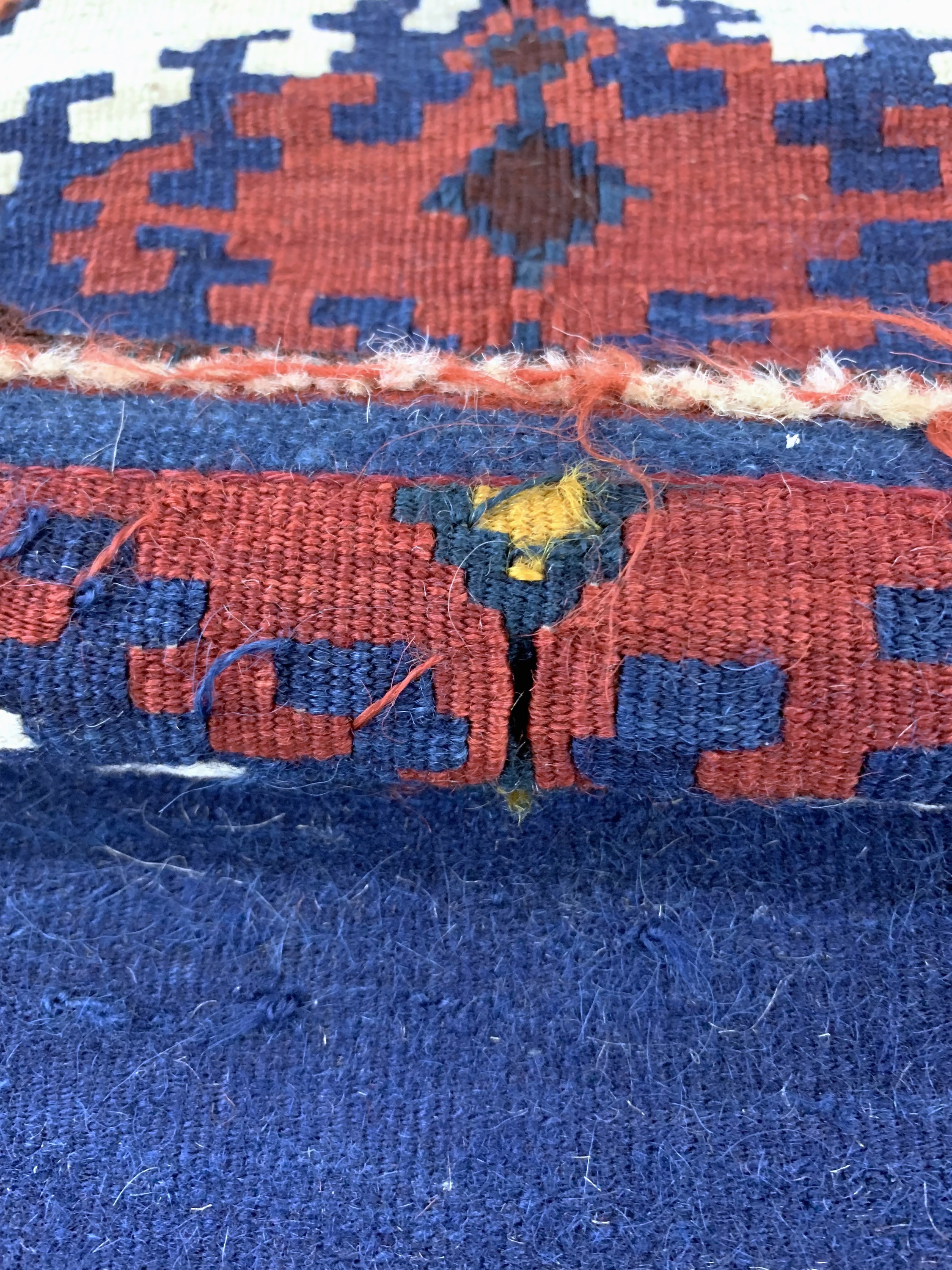 Detail c: Bergama Kelim Doppeltasche antik, Türkei, 19.Jhd, Wolle auf Wolle, ca. 144 x 89 cm, EHZ:2-3