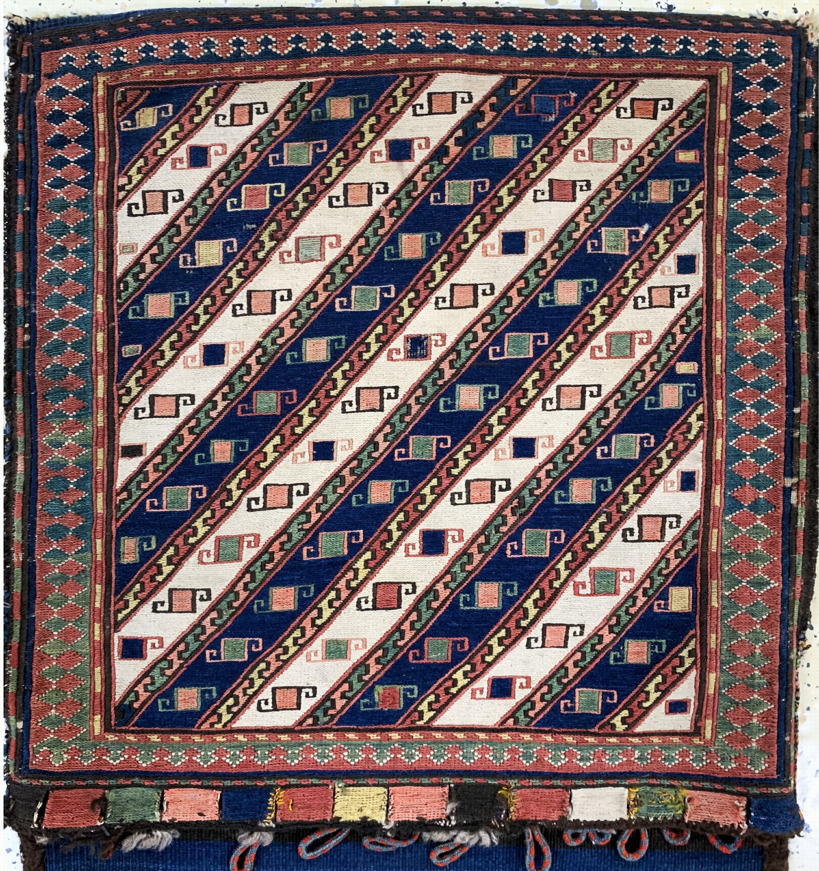 Detail a: Shahsawan Doppeltasche antik, Persien, 19.Jhd, Wolle auf Wolle, ca. 143 x 56 cm, EHZ:2