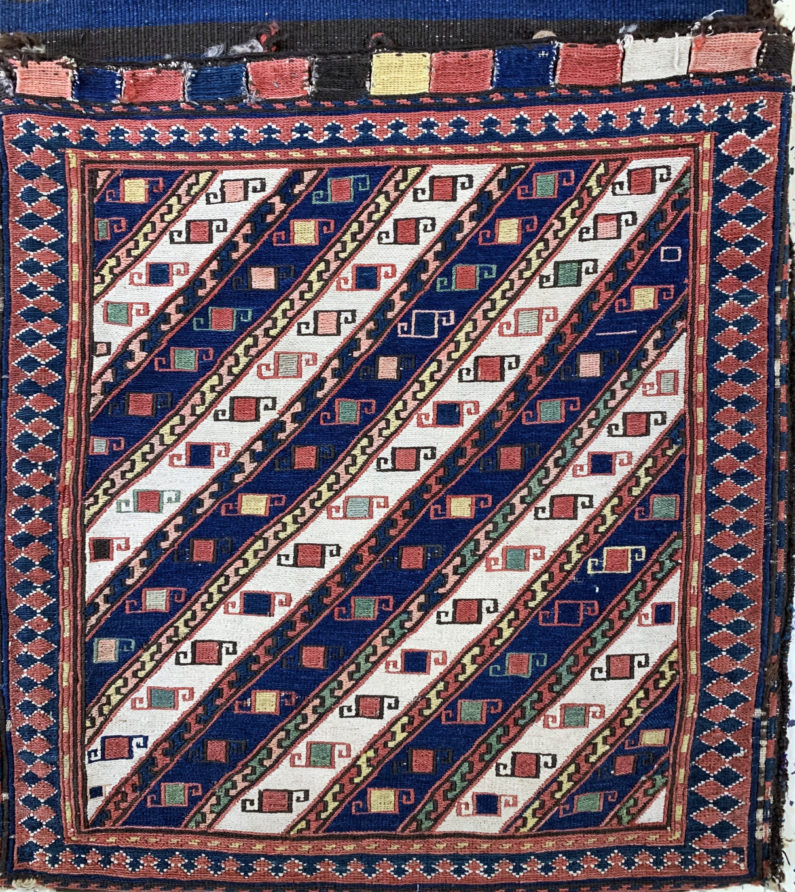 Detail b: Shahsawan Doppeltasche antik, Persien, 19.Jhd, Wolle auf Wolle, ca. 143 x 56 cm, EHZ:2