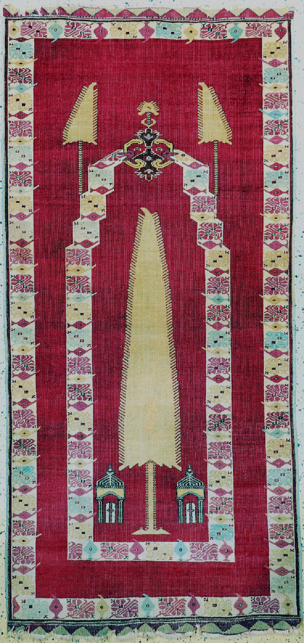 Image 27004072 - Giordes antik, Türkei, 19.Jhd, Wolle auf Wolle, ca. 201 x 97 cm, EHZ: 2, (restauriert)