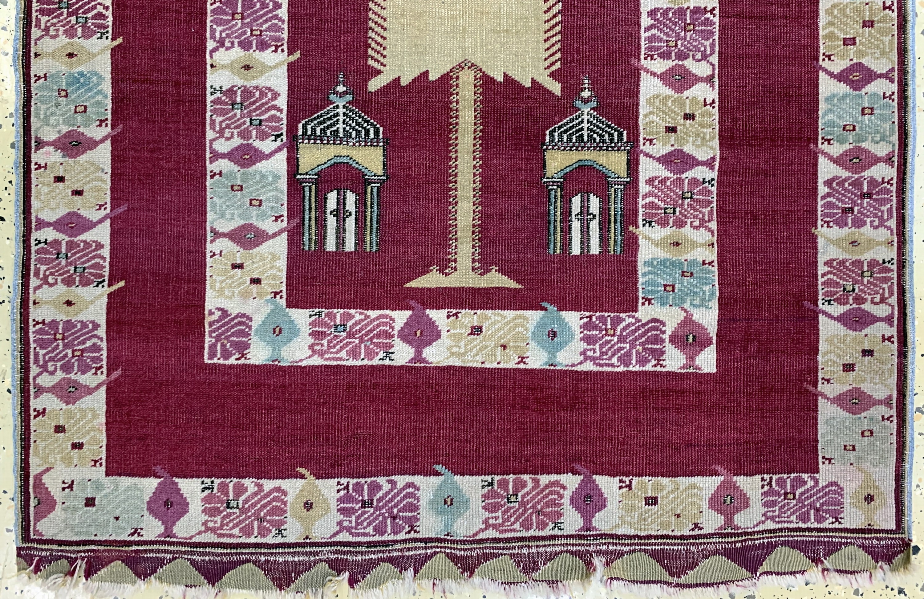 Detail c: Giordes antik, Türkei, 19.Jhd, Wolle auf Wolle, ca. 201 x 97 cm, EHZ: 2, (restauriert)