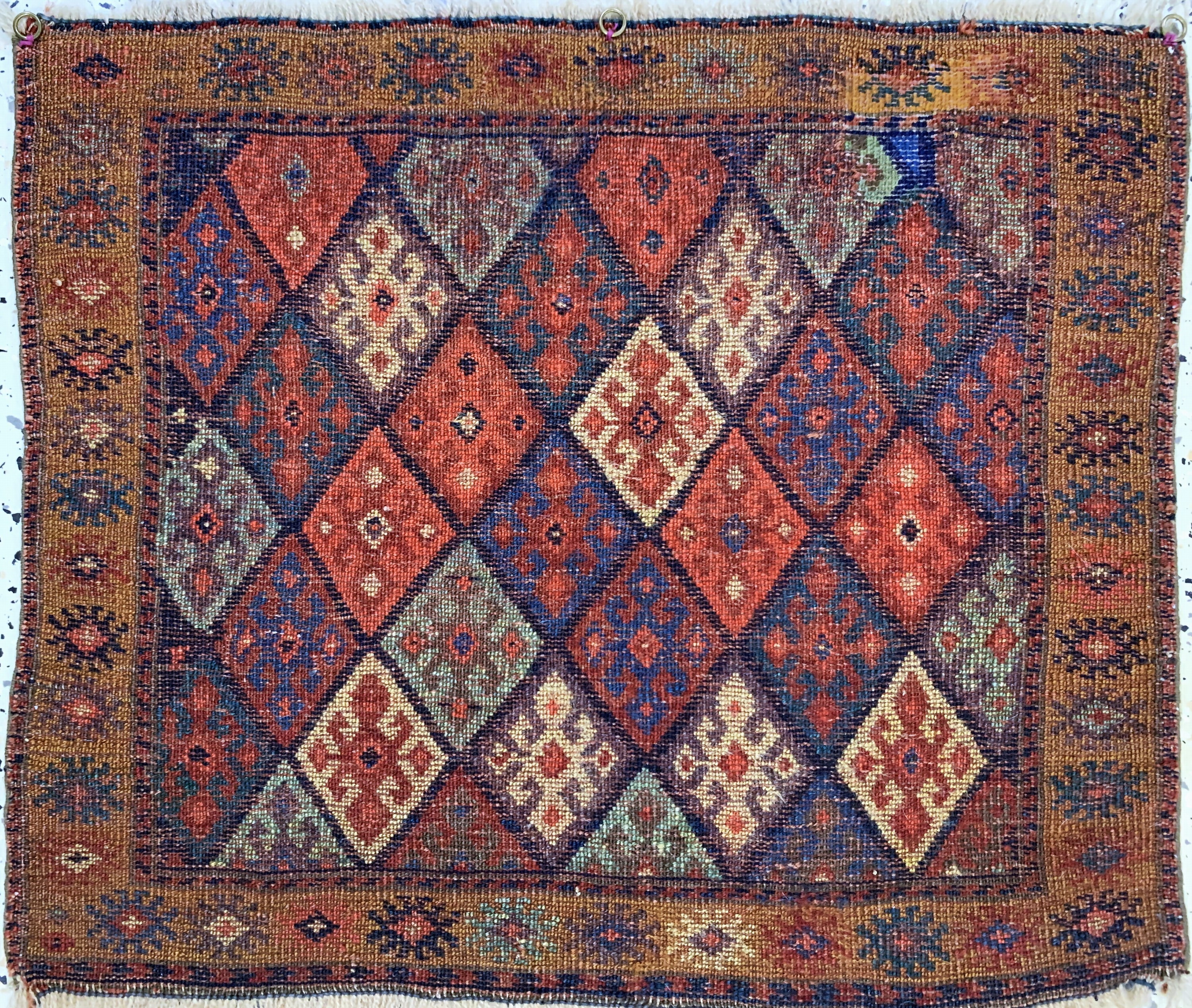 Detail c: Jaf Taschenfront antik, Persien, 19.Jhd, Wolle auf Wolle, ca. 64 x 55 cm, EHZ: 2