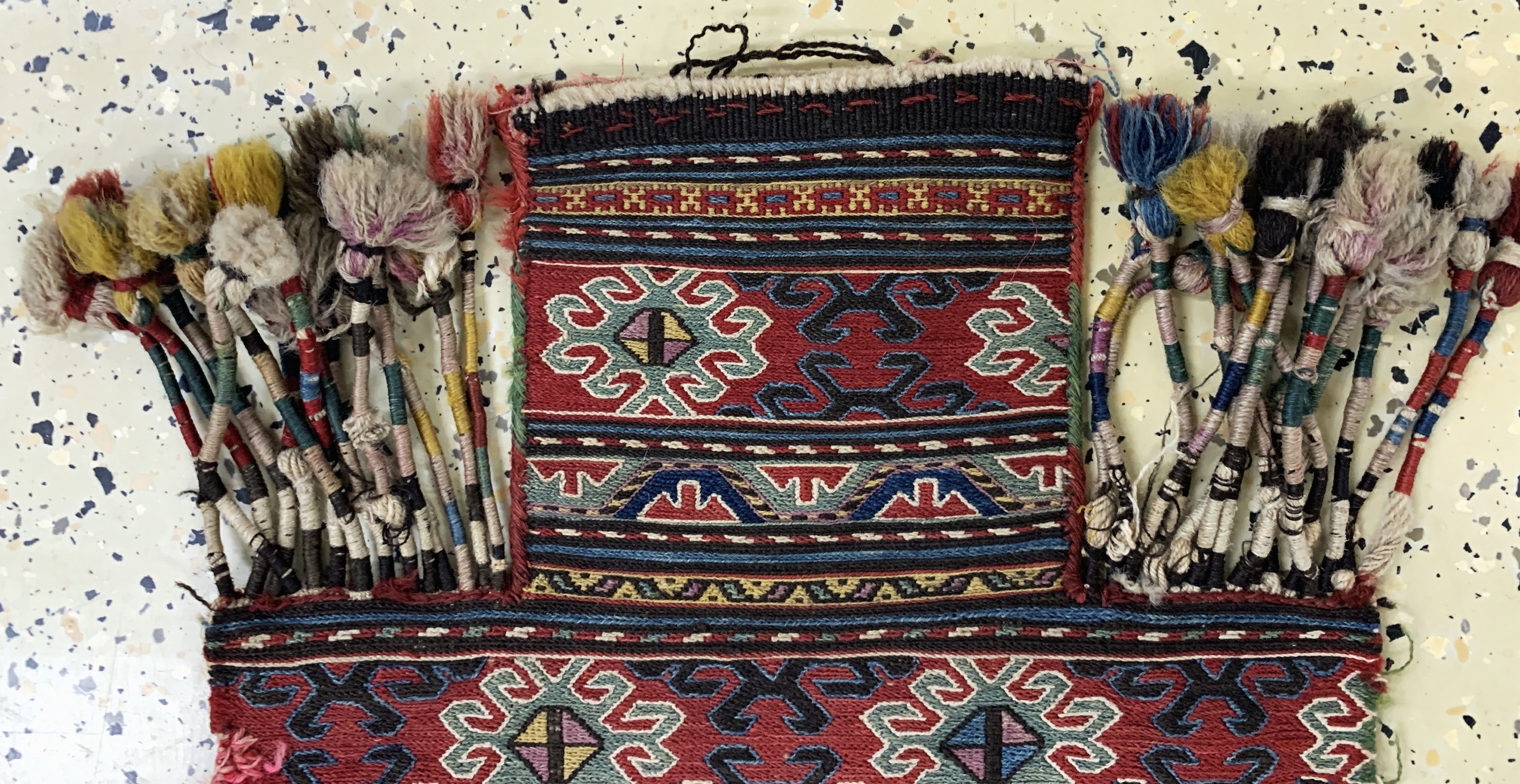 Detail a: Shahsawan Salztasche, Persien, 19.Jhd, Wolle auf Wolle, ca. 57 x 40 cm, EHZ: 2