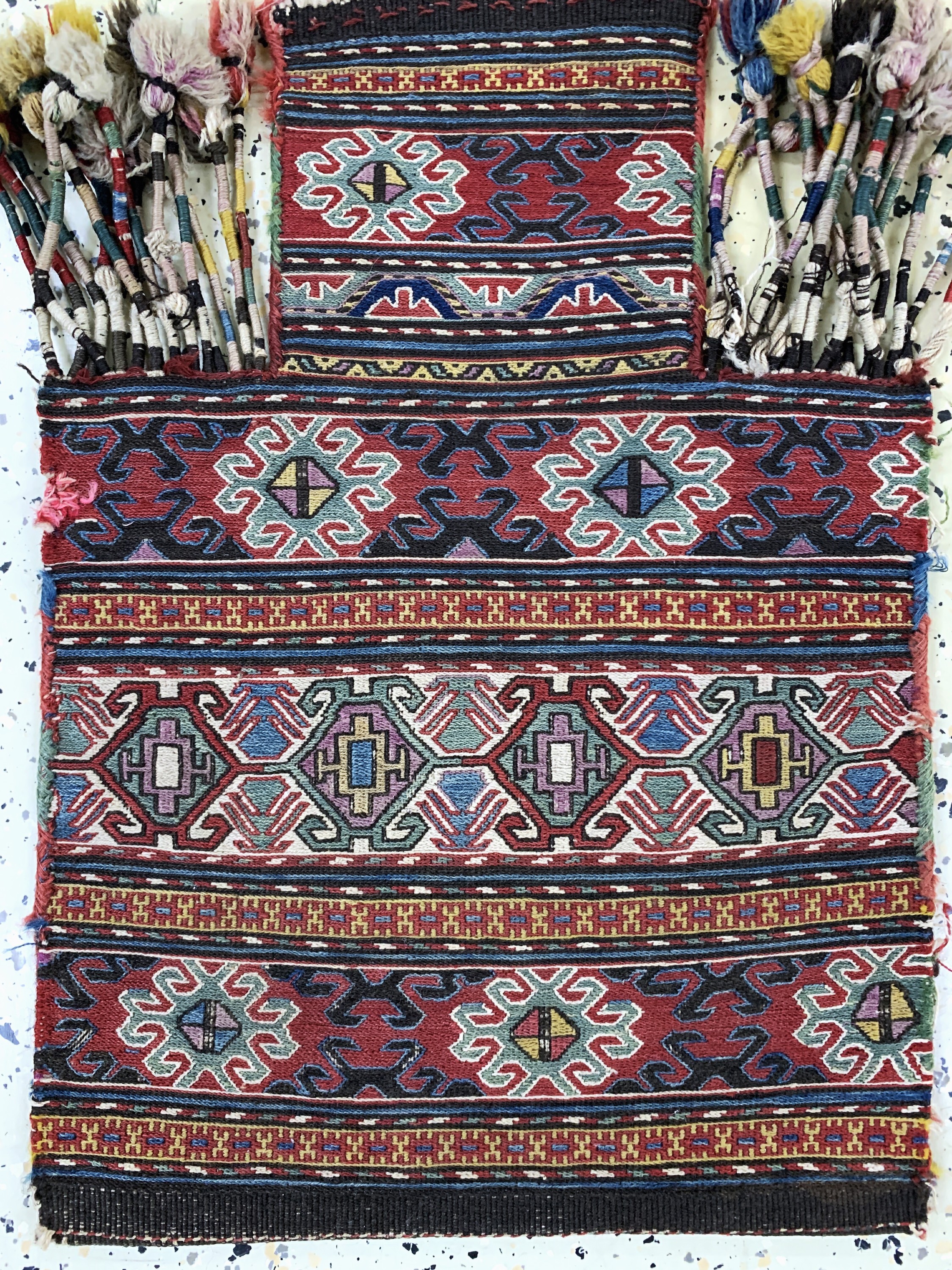 Detail b: Shahsawan Salztasche, Persien, 19.Jhd, Wolle auf Wolle, ca. 57 x 40 cm, EHZ: 2