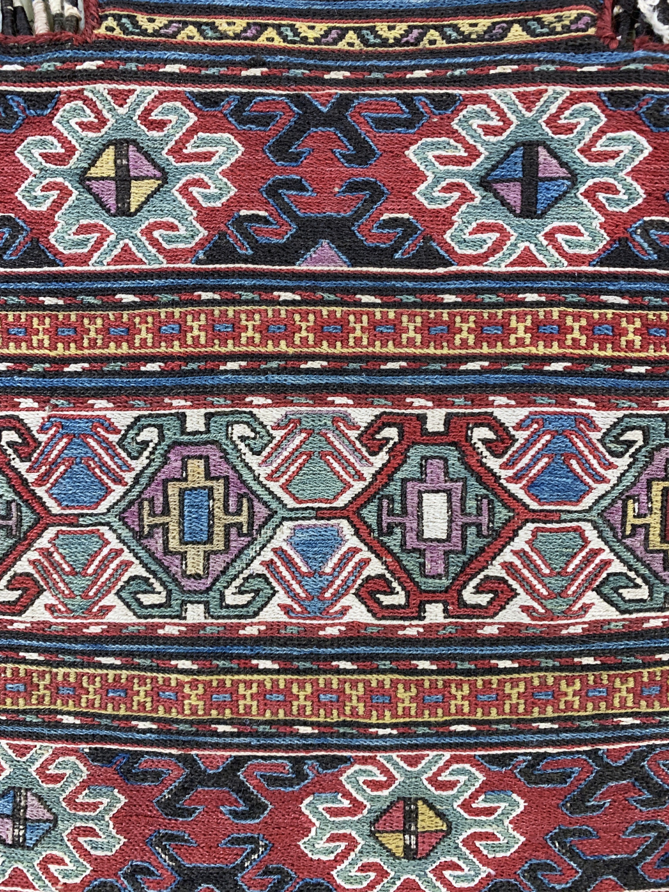 Detail c: Shahsawan Salztasche, Persien, 19.Jhd, Wolle auf Wolle, ca. 57 x 40 cm, EHZ: 2