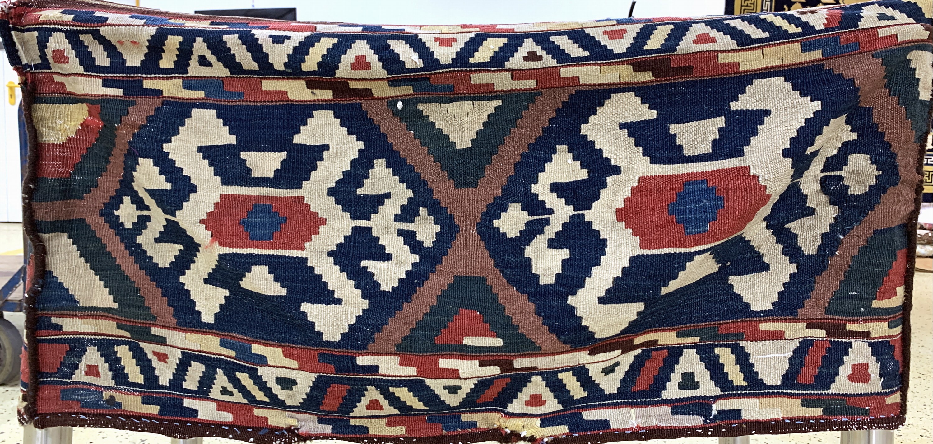 Image 27004083 - Shahsawan Kelim Mafrasch, Persien, um 1900,Wolle auf Wolle, ca. 98 x 50 45 cm, EHZ: 3