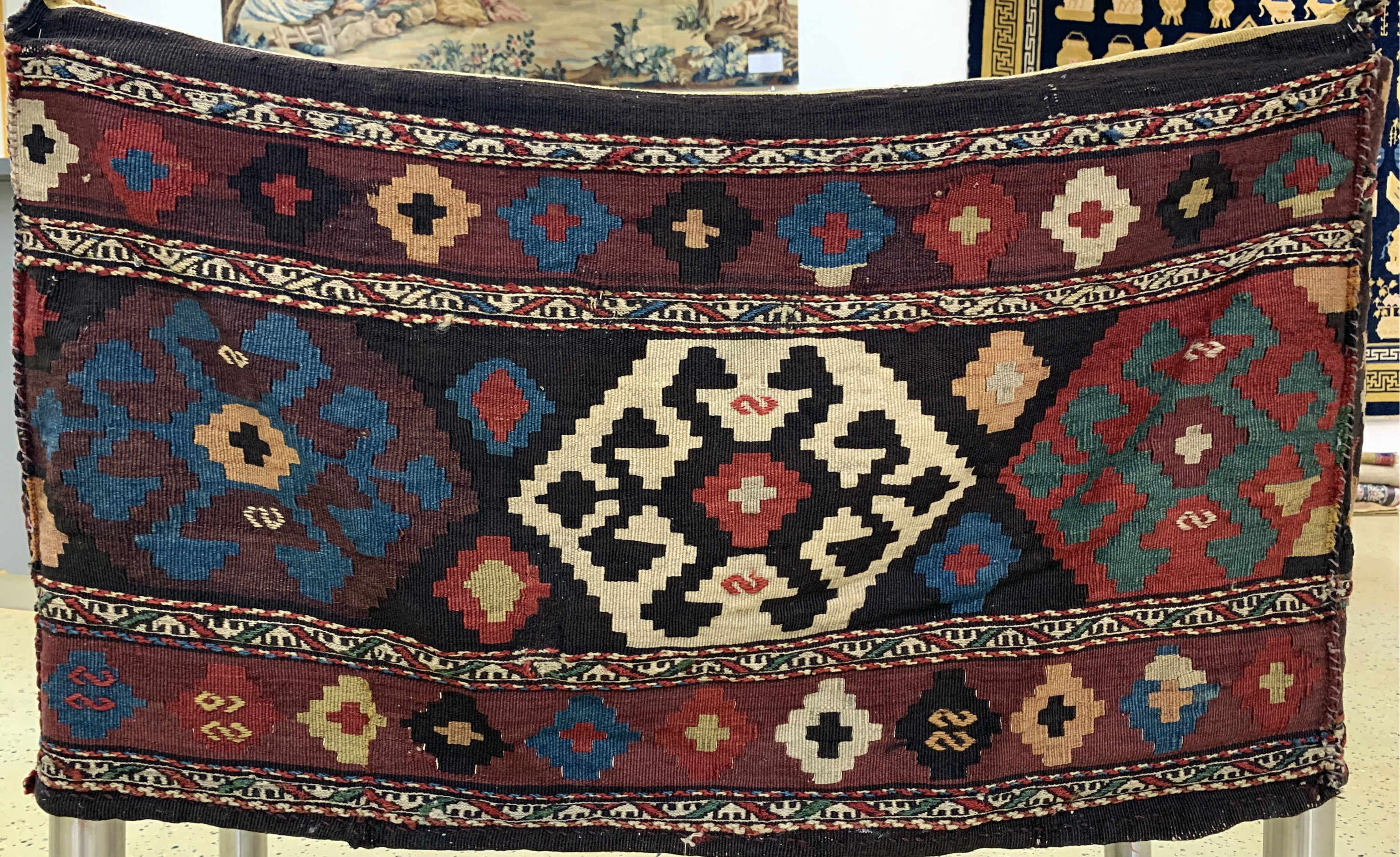 Image 27004084 - Shahsawan Kelim Mafrasch, Persien, um 1900,Wolle auf Wolle, ca. 95 x 53 x 46 cm, EHZ: 3