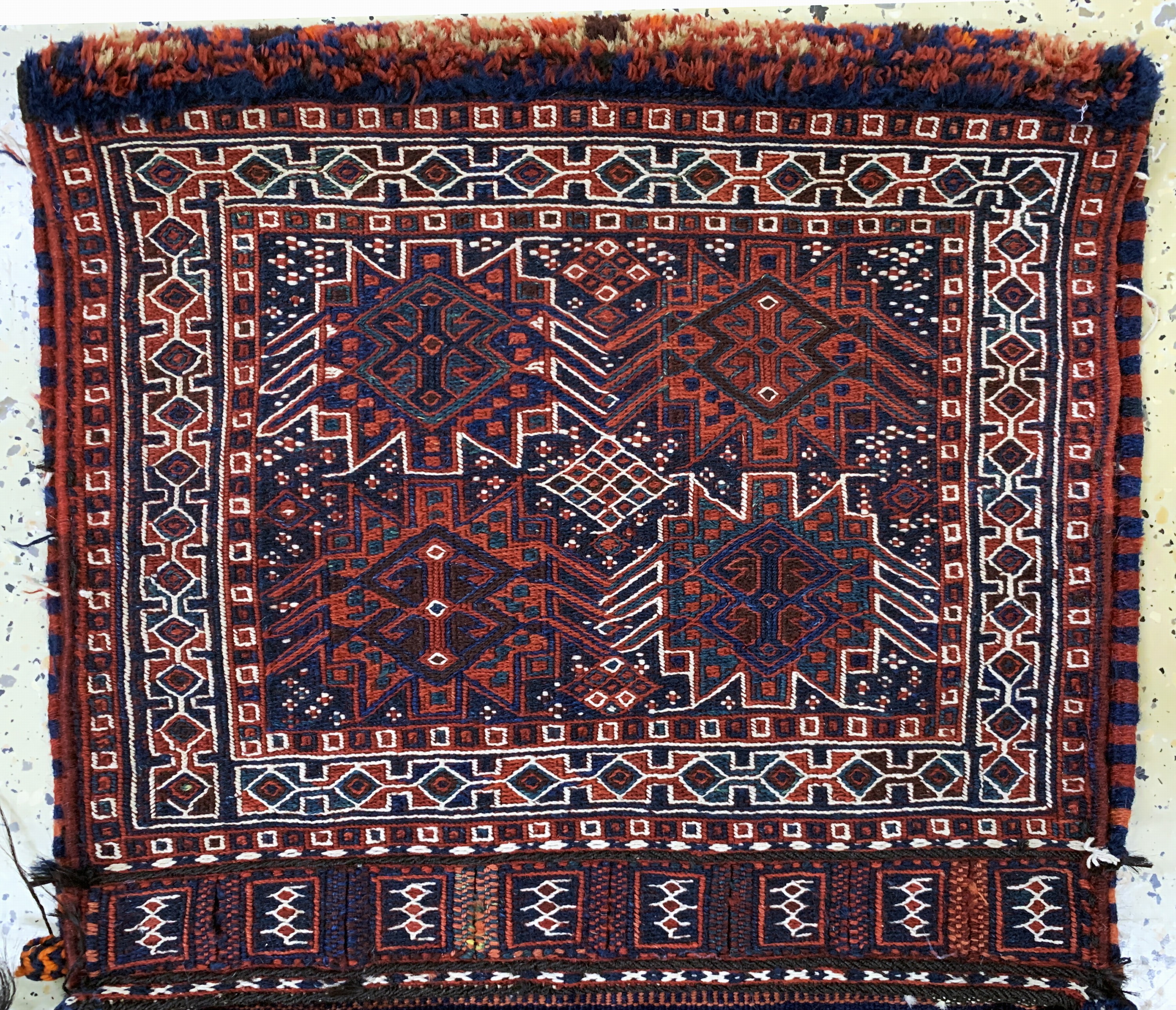 Detail a: Bachtiar Doppelttasche, Persien, um 1900, Wolle auf Wolle, ca. 105 x 58 cm, EHZ: 2