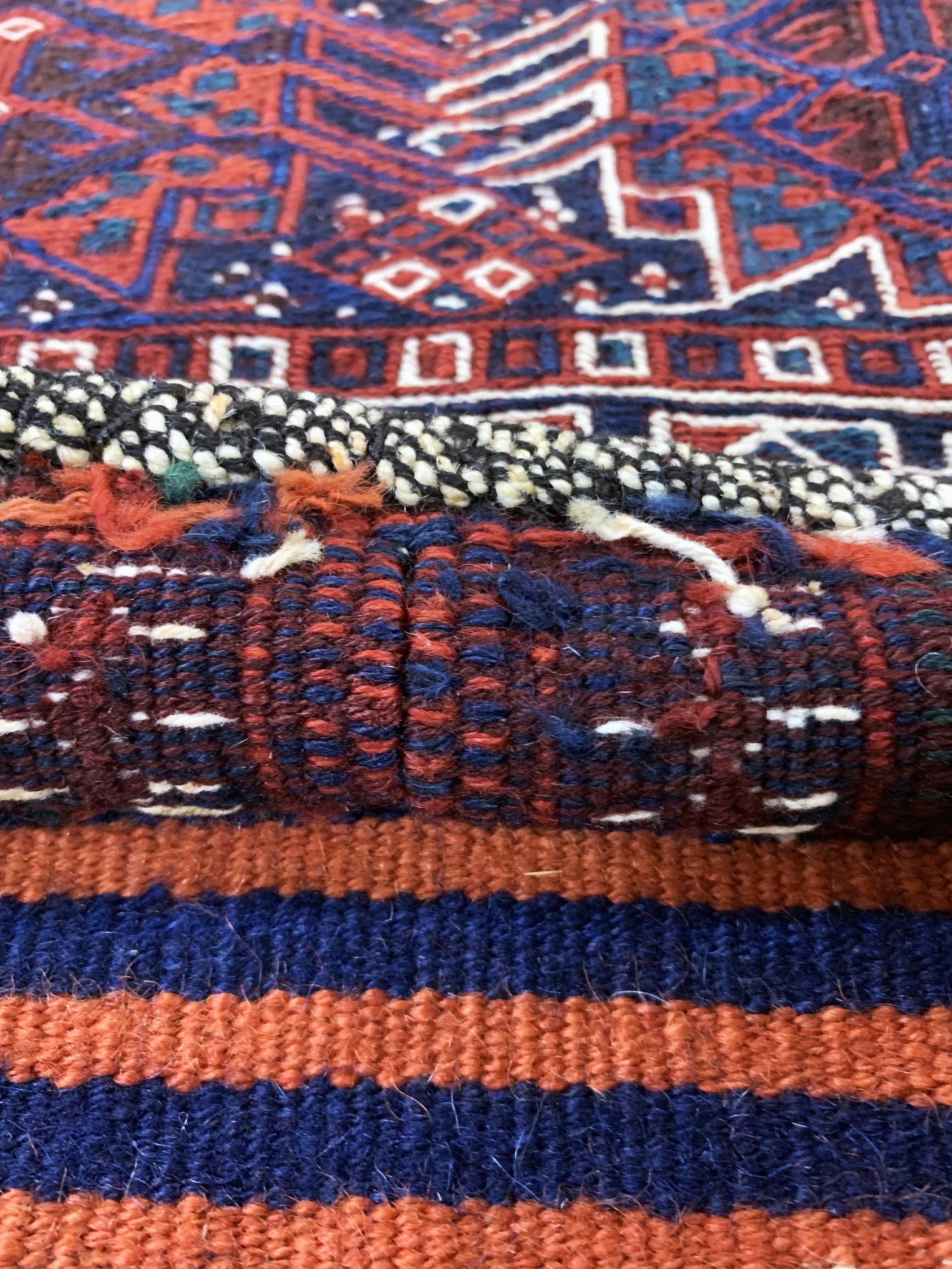 Detail c: Bachtiar Doppelttasche, Persien, um 1900, Wolle auf Wolle, ca. 105 x 58 cm, EHZ: 2
