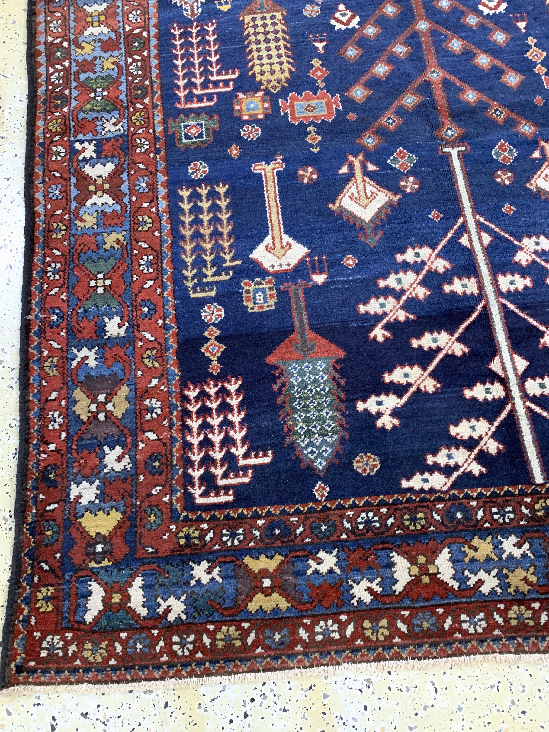 Detail e: Bachtiar"Baumteppich", Persien, um 1900, Wolle auf Baumwolle, ca. 305 x 172 cm, EHZ: 2