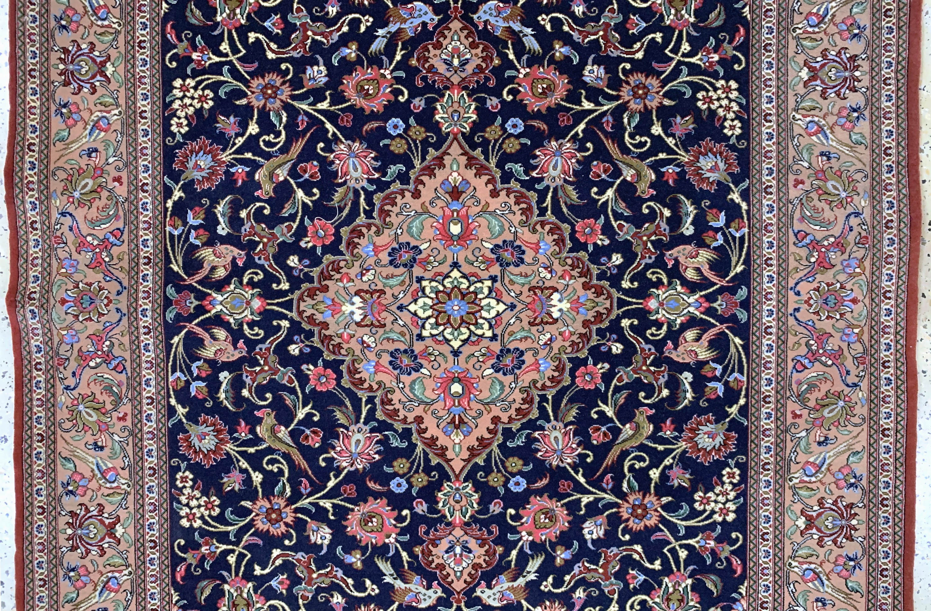 Detail b: Ghom Kork fein, Persien, Ende 20.Jhd, Korkwolle auf Baumwolle, ca. 196 x 140 cm, EHZ: 2