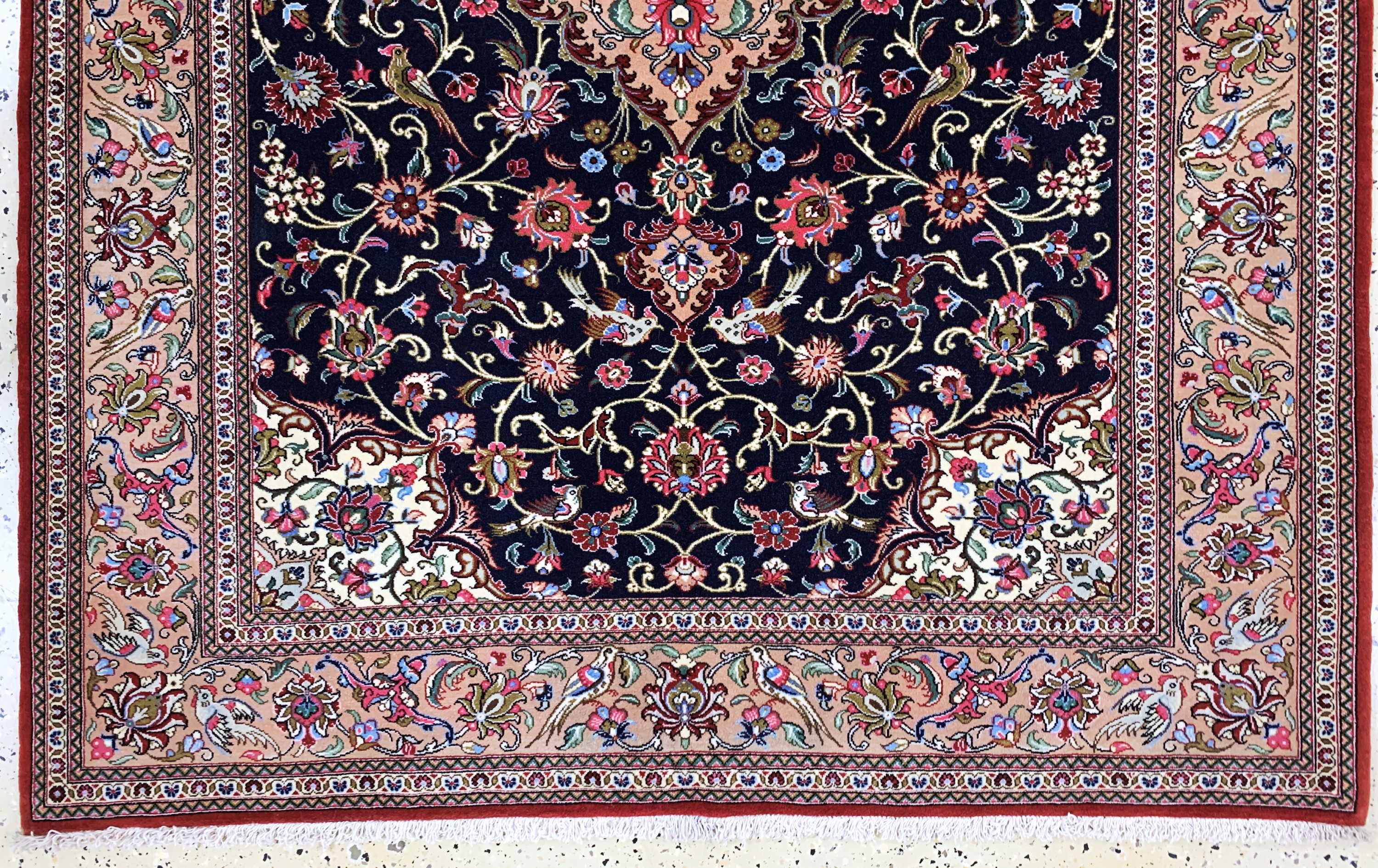Detail c: Ghom Kork fein, Persien, Ende 20.Jhd, Korkwolle auf Baumwolle, ca. 196 x 140 cm, EHZ: 2